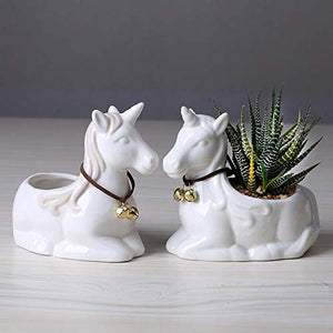 Unicorn plant pot set of 2