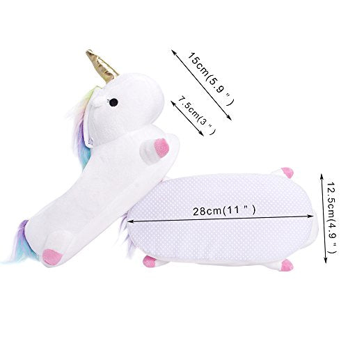 Women's Unicorn Plush Slippers Novelty 