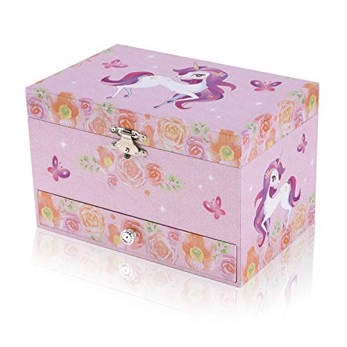Unicorn Musical Jewellery Box For Girls | Pink