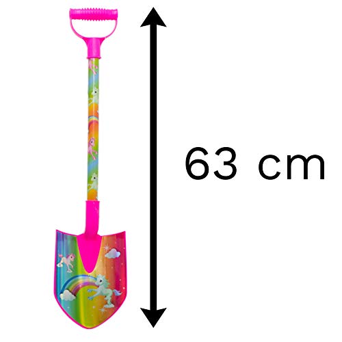 Unicorn Digging Spade | Rainbow Plastic Spade Sand Toy | Garden Spade Beach Toy - Colour Varies One Supplied