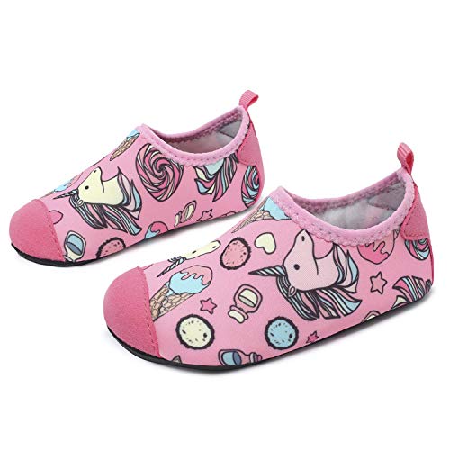 Cute Candy Unicorn Swim Water Shoes | Socks | Pink 