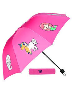 Unicorns & Mermaids Pink Colour Changing Umbrella | Kids 