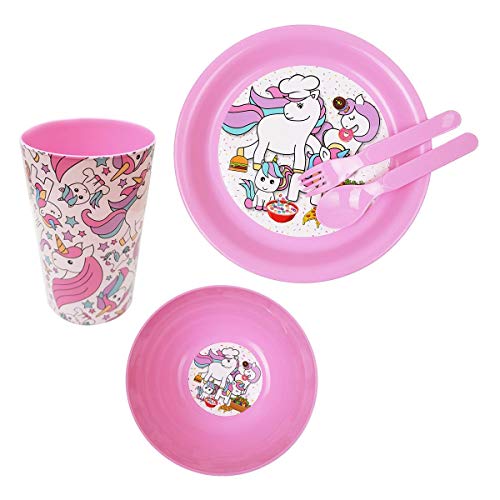Unicorn Kids Plate, Bowl, Cup, Cutlery