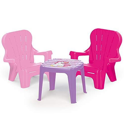 Unicorn Themed Kids Girls Table & Chair Set Pink