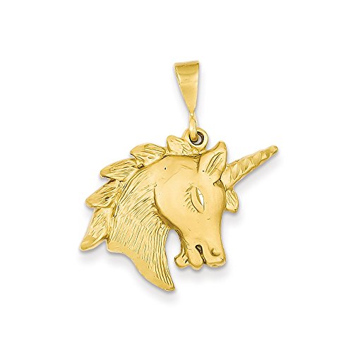 unicorn charm for necklace - gold