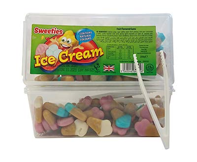 Sweeties Kids Favourite Candy Set - Unicorns, Ice Cream, Lips and Skulls 200g x 4 Tubs