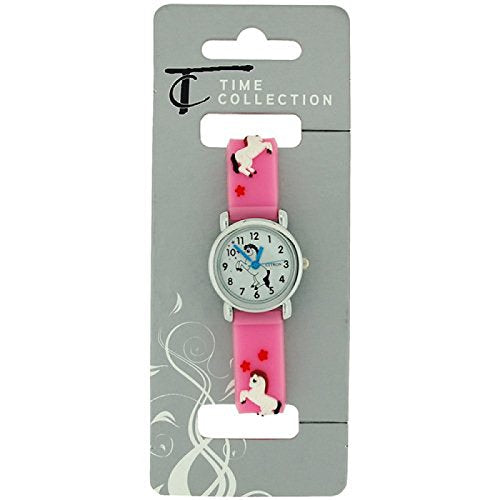 Citron Analogue Girls - Kids Dancing Pony Pink Silicone Strap Watch KID86