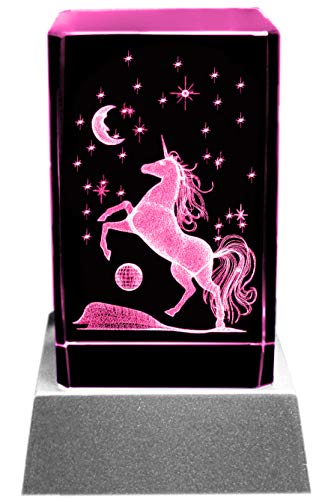 Pink Unicorn Laser Engraved Mood Light