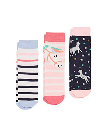 Joules Girl's | Unicorn Horse Socks | 6-8.5