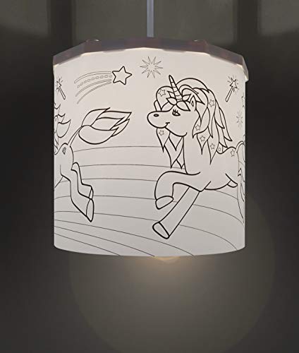 Unicorn Lampshade | Ceiling Light | Colour In Yourself 
