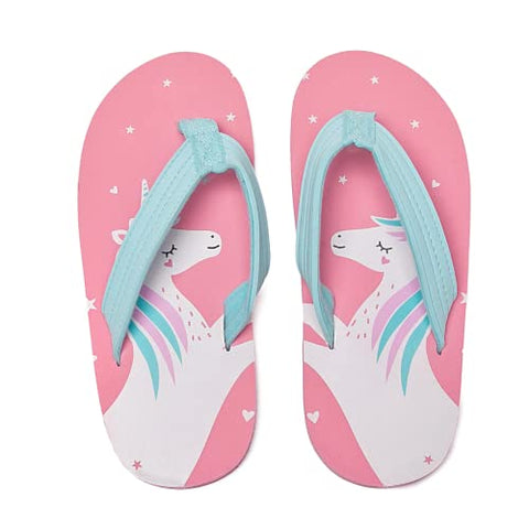Girls Flip Flops | Kids | Beach Pool | Printed Sandals 
