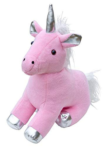 Pink Unicorn Door Stop With Silver Hooves & Horn