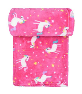 Pink Babies Pram Unicorn Blanket | Soft & Snuggly Fleece 