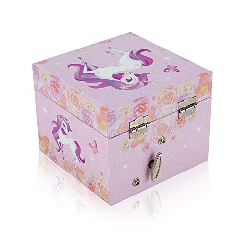 Cute Unicorn Patterned Jewellery Box For Girls 