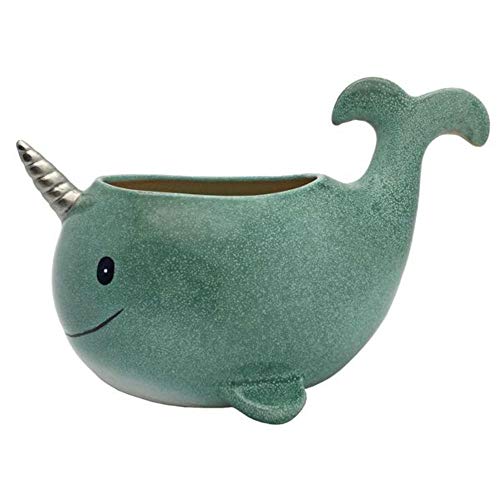 unicorn narwhal outdoor planter