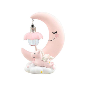 Unicorn LED Night Light Beside Table Lamp - For Nursery or Kids Bedroom