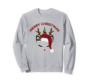 Merry Christmas Unicorn Reindeer Sweatshirt | Jumper | Women & Girls