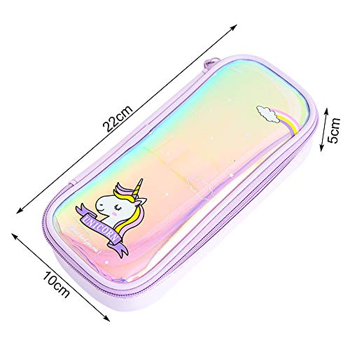 Shiny Unicorn Pencil Case | Iridescent | Canvas