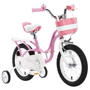 Royalbaby Girls' Kids Bike Bicycle stabilisers, Pink, 14" Inch