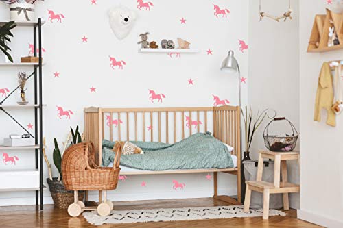 Pretty Unicorn Wall Stickers Pink 