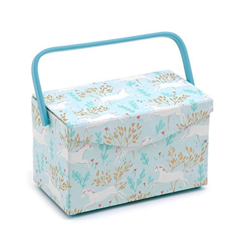  Unicorn Dash | Sewing Box With Fold Over Lid | 16.5 x 29 x 18cm | Hobby Gift