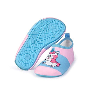 Unicorn Water Shoes For Girls & Boys | Non-Slip Beach Pool Swim Socks | Pink & Blue 