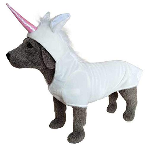 Adorable White Mane with Pink Horn Unicorn Costume for Dogs - XXL