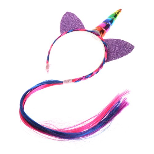 Unicorn Hair Hoop Rainbow Color Headbands | Glitter Ears Kids Wig Hair Accessories