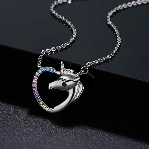 Heart Shaped Unicorn Pendant | Women's Gift 