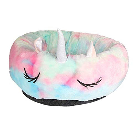 Pet Bed | Unicorn Cat & Dog Bed | Soft Multicoloured Plush 
