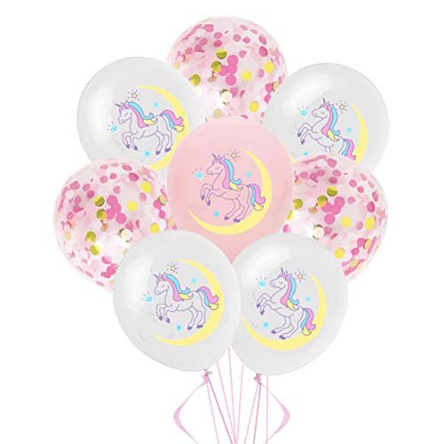 Confetti Unicorn Themed Balloons Party Decorations 
