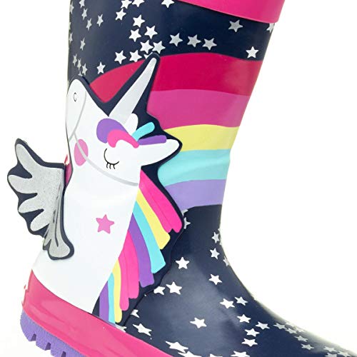 Rainbow Unicorn Kids Wellington Boots 