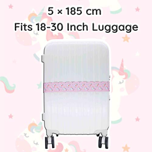 Pink Unicorn Adjustable Suitcase Strap