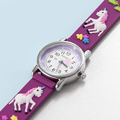 Unicorn Themed Kids Watch Purple