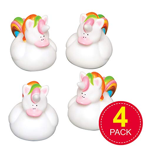 4 Pack Unicorn Rubber Ducks 