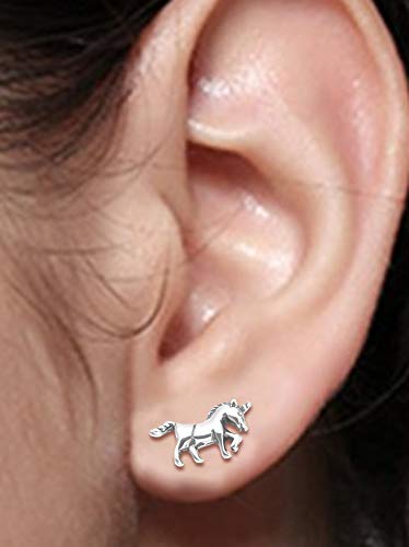 Silver Unicorn Earrings For Women's Present 