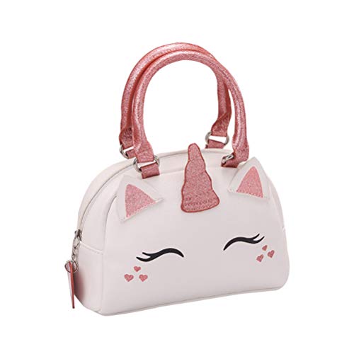 Unicorn Design Little Girls Handbag | Pink & White