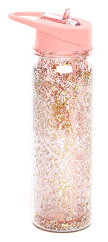 Pink & Rose Gold Unicorn Glitter Water Bottle 
