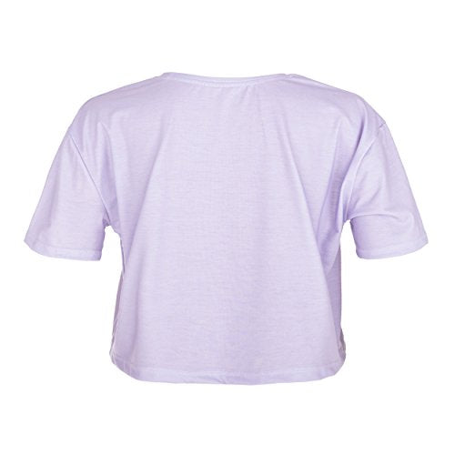 Fringoo ® Women's Girls Teenagers Crop Top Summer Short Sleeve T-shirt Cropped Party Shirt Festival Holiday Top 8 / 10 / 12 / 14 (8 / 10 / 12, Unicorns Dont Do Homework - Tee)