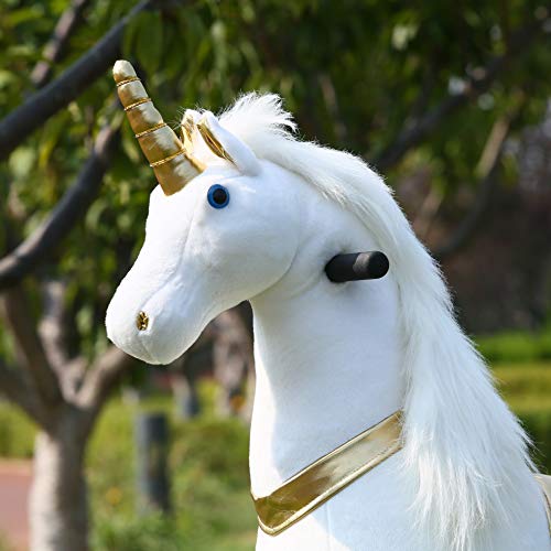 Gold & White Unicorn Plush Toy 