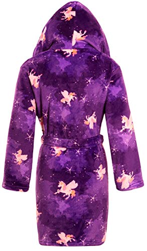 Purple Soft Unicorn Hooded Dressing Gown