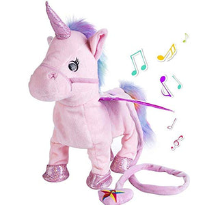 Electric Walking Unicorn | Plush Toy | Magical Singing Unicorn | Pink 