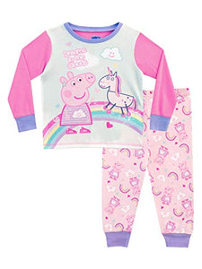 Peppa Pig Girls Unicorn Pyjamas Pink Age 18 to 24 Months