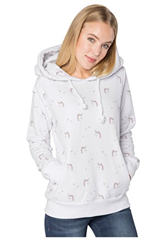 unicorn womens hoody with print - white
