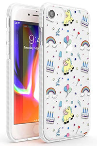 Cute Unicorn Pattern Clear Phone Case for iPhone 7 Plus/for iPhone 8 Plus | Impact Rugged Protective Shockproof Dual Layer Bumper | Rainbow Cute Cake GiftFashion