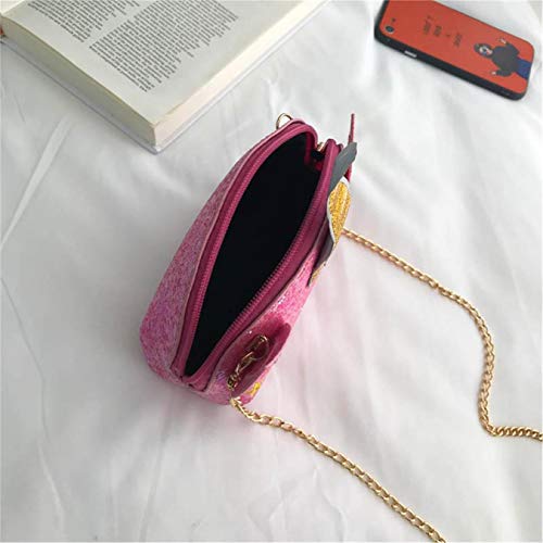 Pink Glitter Cute Unicorn Shoulder Bag Handbag for Girls Teens Women