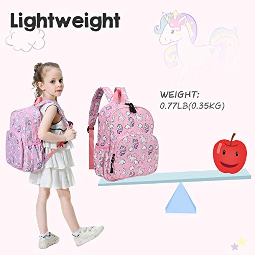 Unicorn Backpack for Girls Lightweight - Pink Rainbows Clouds