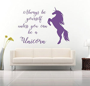 always be yourself unicorn wall sticker