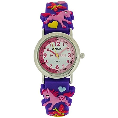 Ravel Time Teacher Girls 3D Love My Pony Purple Rubber Strap Watch R1513.70