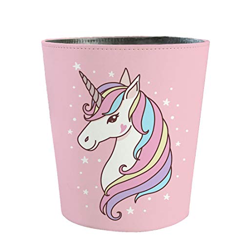 Unicorn Waste Paper Bin | 10L Trash Bin | Pink 